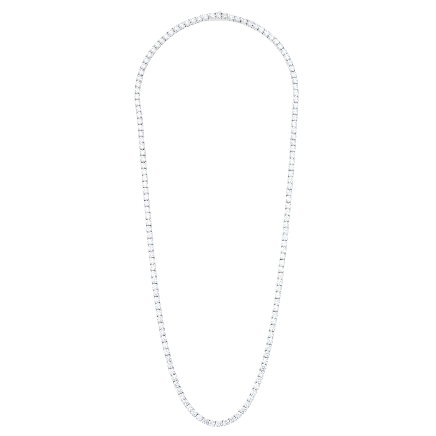 SIGNAL TENNIS NECKLACE / SILVER/CLEAR
