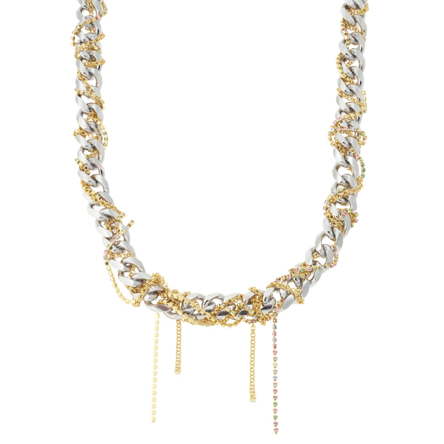 BROKEN "MIÇANGA" CHAIN / SILVER/GOLD