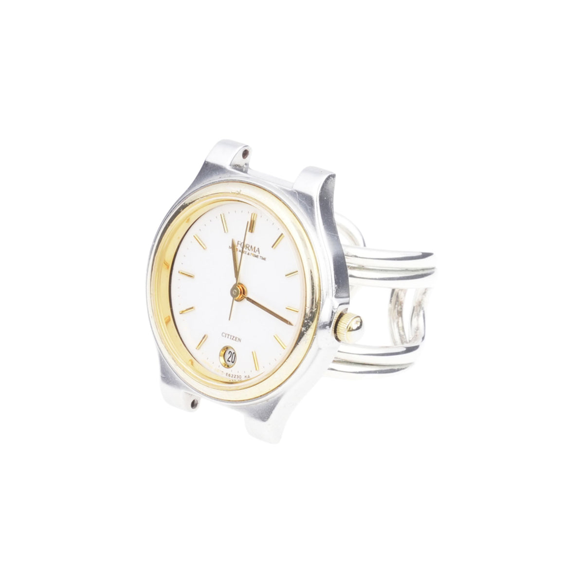 VINTAGE WATCH RING / SILVER