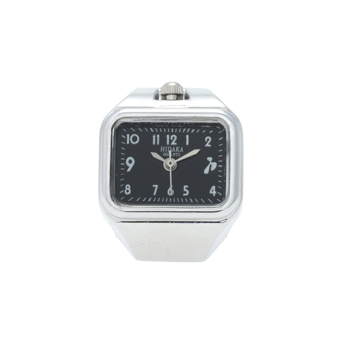 E/W RING WATCH / SILVER/BLACK