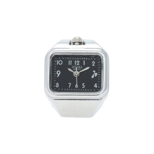 E/W RING WATCH / SILVER/BLACK