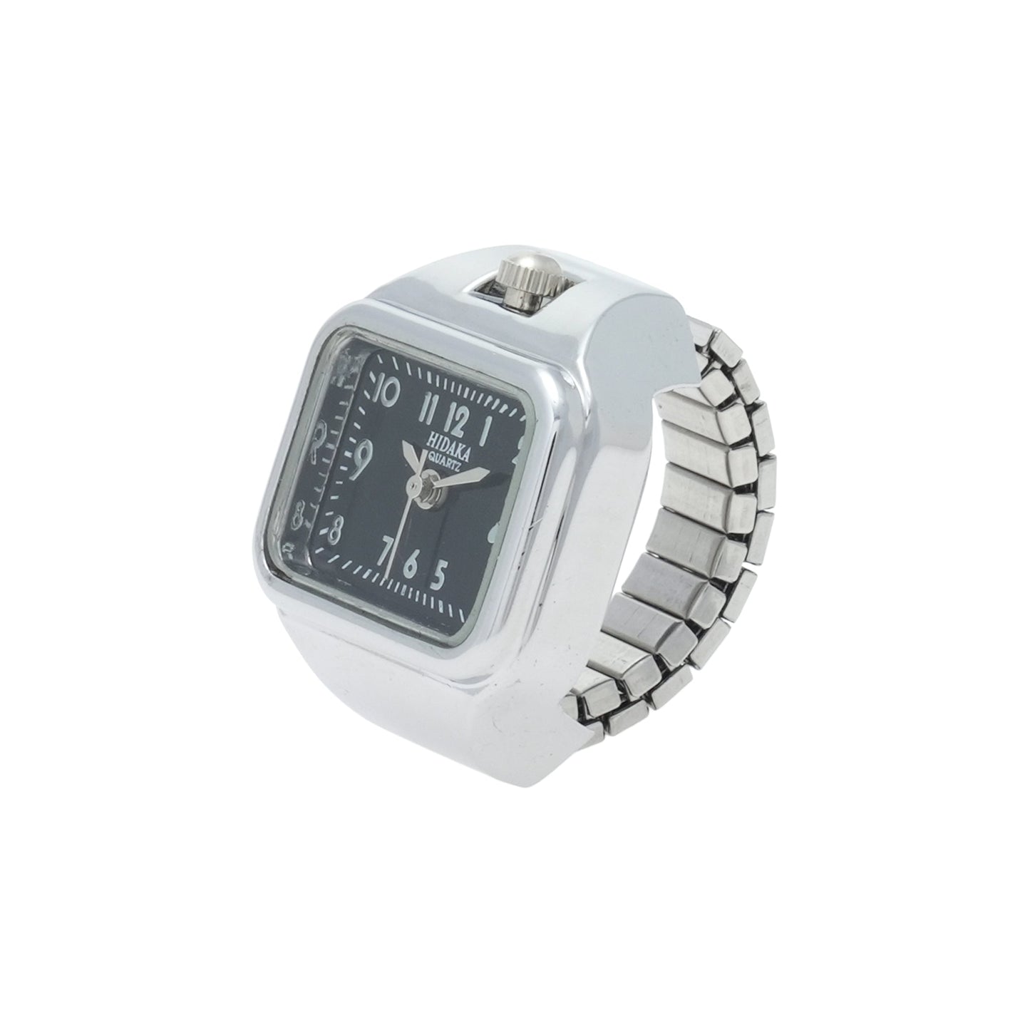 E/W RING WATCH / SILVER/BLACK