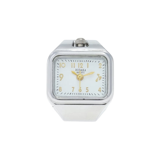 E/W RING WATCH / SILVER/WHITE