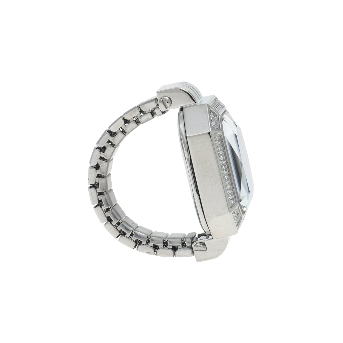 FACET RING WATCH / SILVER