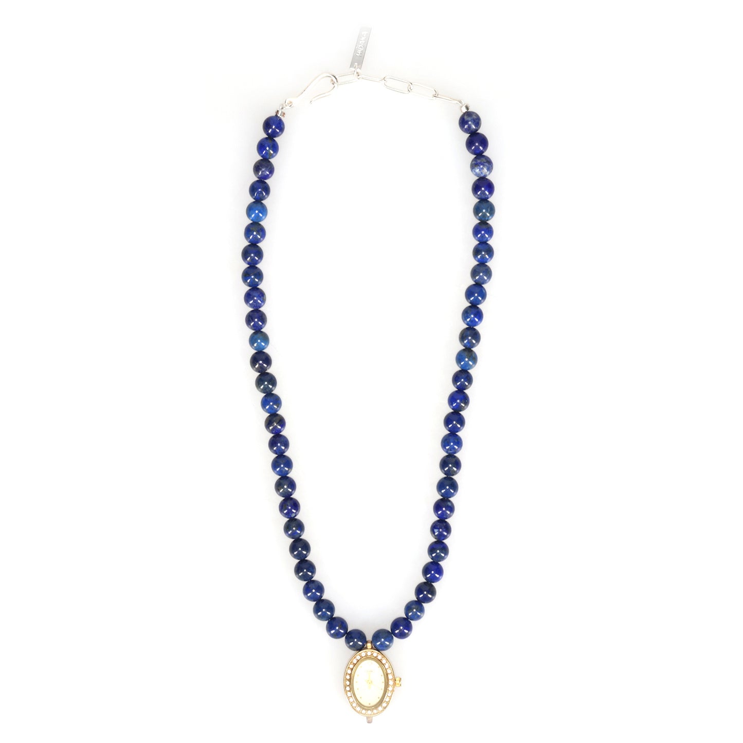 ORBIT WATCH NECKLACE - LAPIS / BLUE
