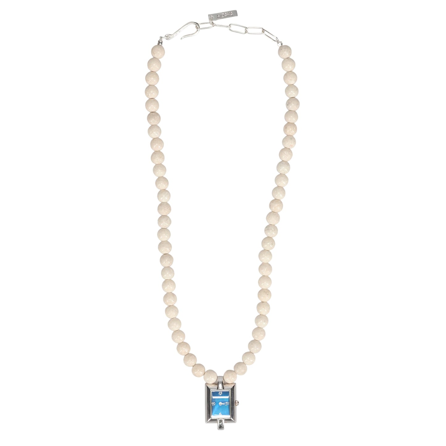 ORBIT WATCH NECKLACE - RIVERSTONE / BEIGE