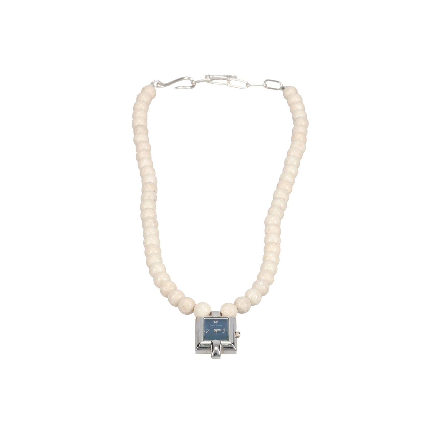 ORBIT WATCH NECKLACE - RIVERSTONE / BEIGE