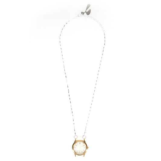 TINY WATCH NECKLACE / SILVER
