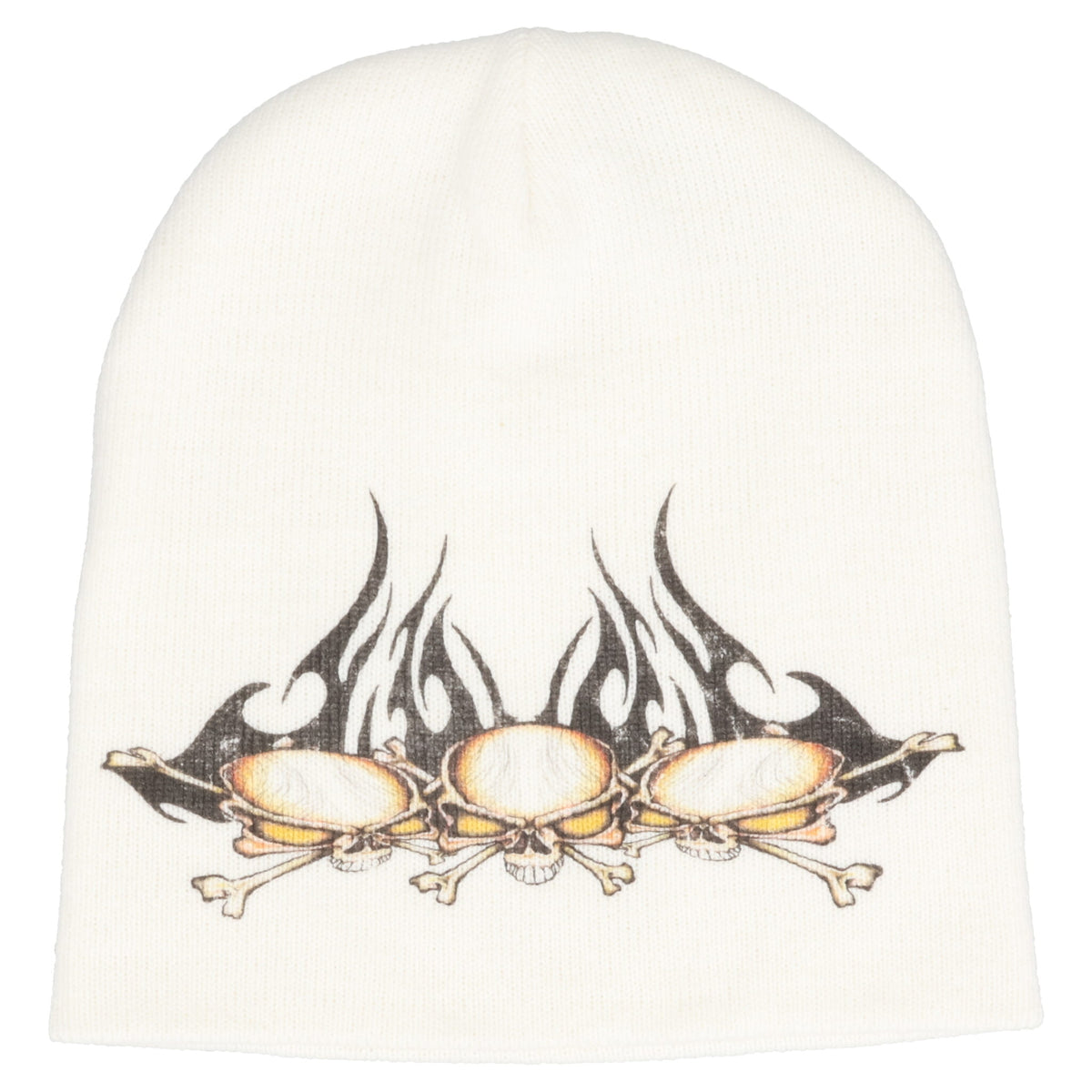 TRIBAL SKULLZ BEANIE / WHITE