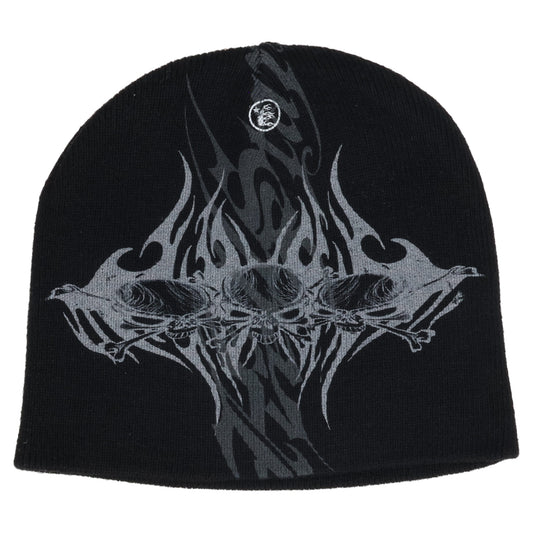 TRIBAL SKULLZ 2 BEANIE / BLACK