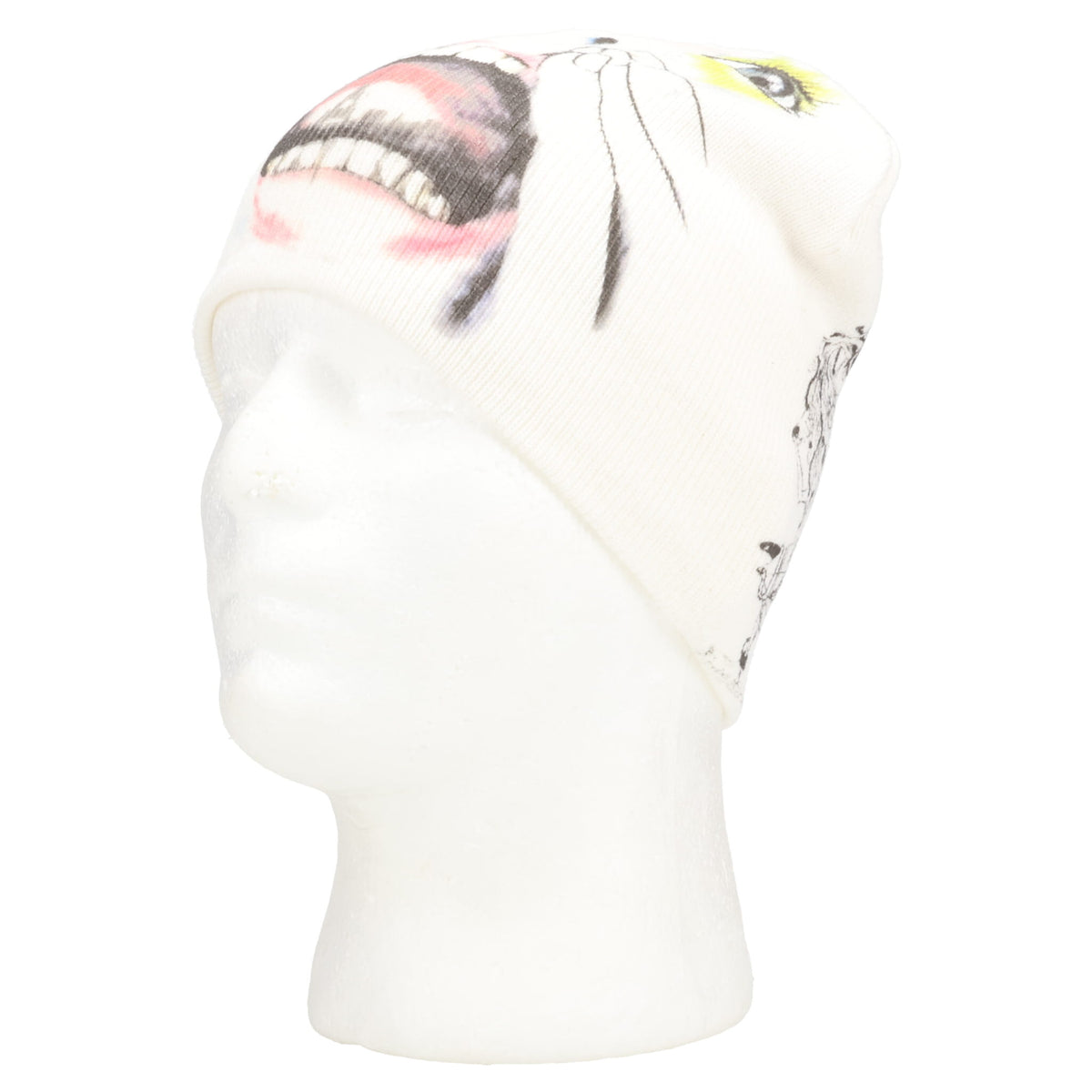 PAINT SURFER FACE BEANIE / WHITE