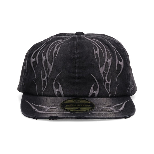 TRIBAL FLAME HAT / BLACK