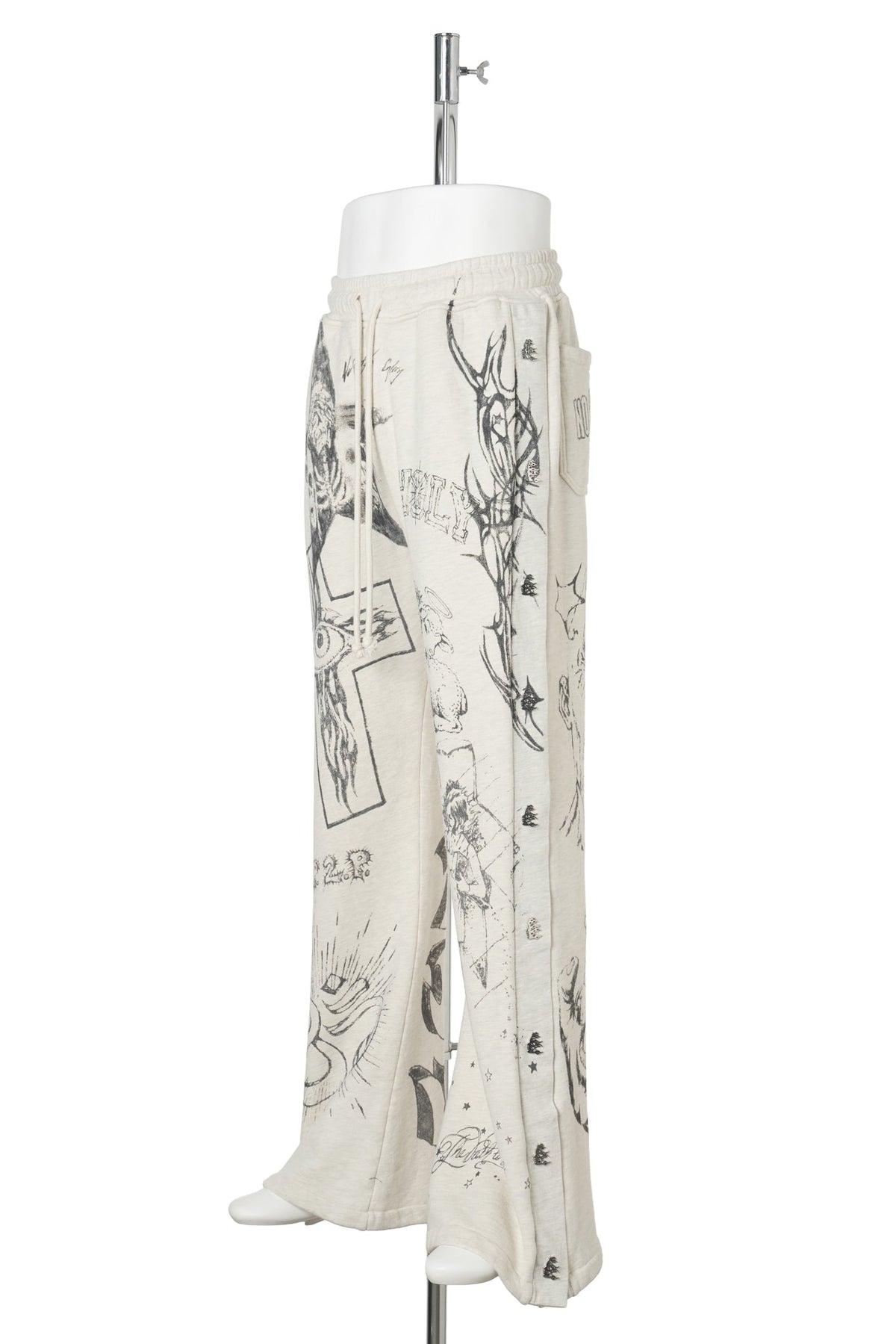 GRAFFITTI MIRROR FACE SWEATPANTS / GREY