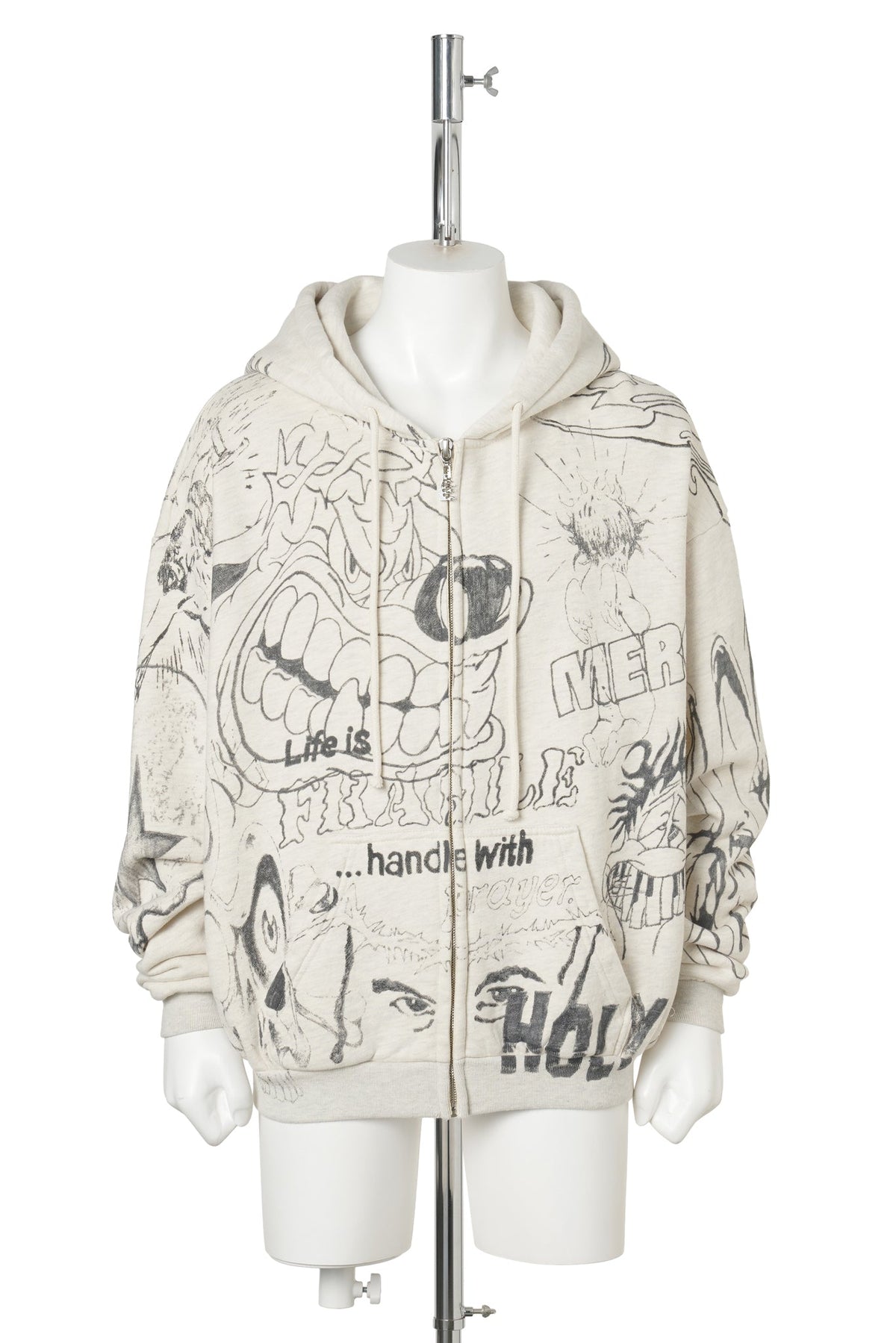 GRAFFITTI ZIP-UP / GREY