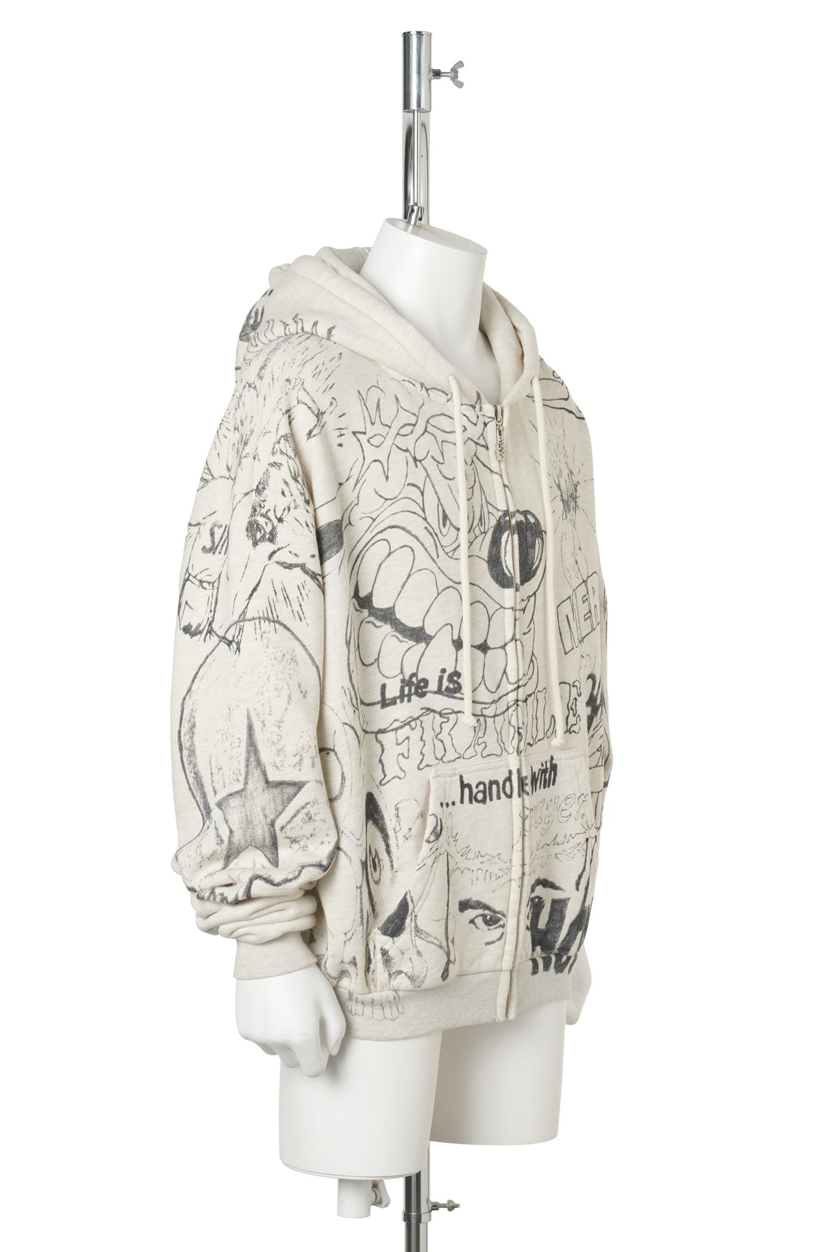 GRAFFITTI ZIP-UP / GREY