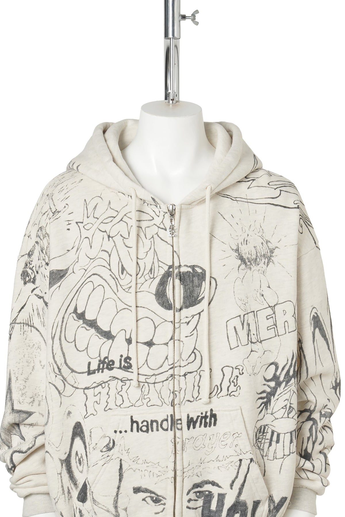 GRAFFITTI ZIP-UP / GREY