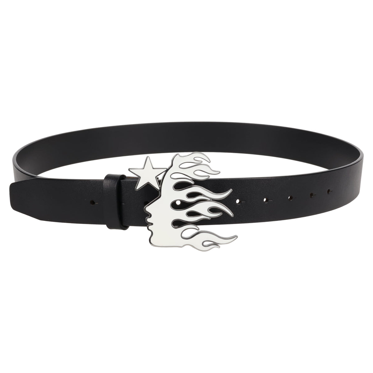 HELLSTAR "FLAME GIRL" LOGO BELT / BLACK