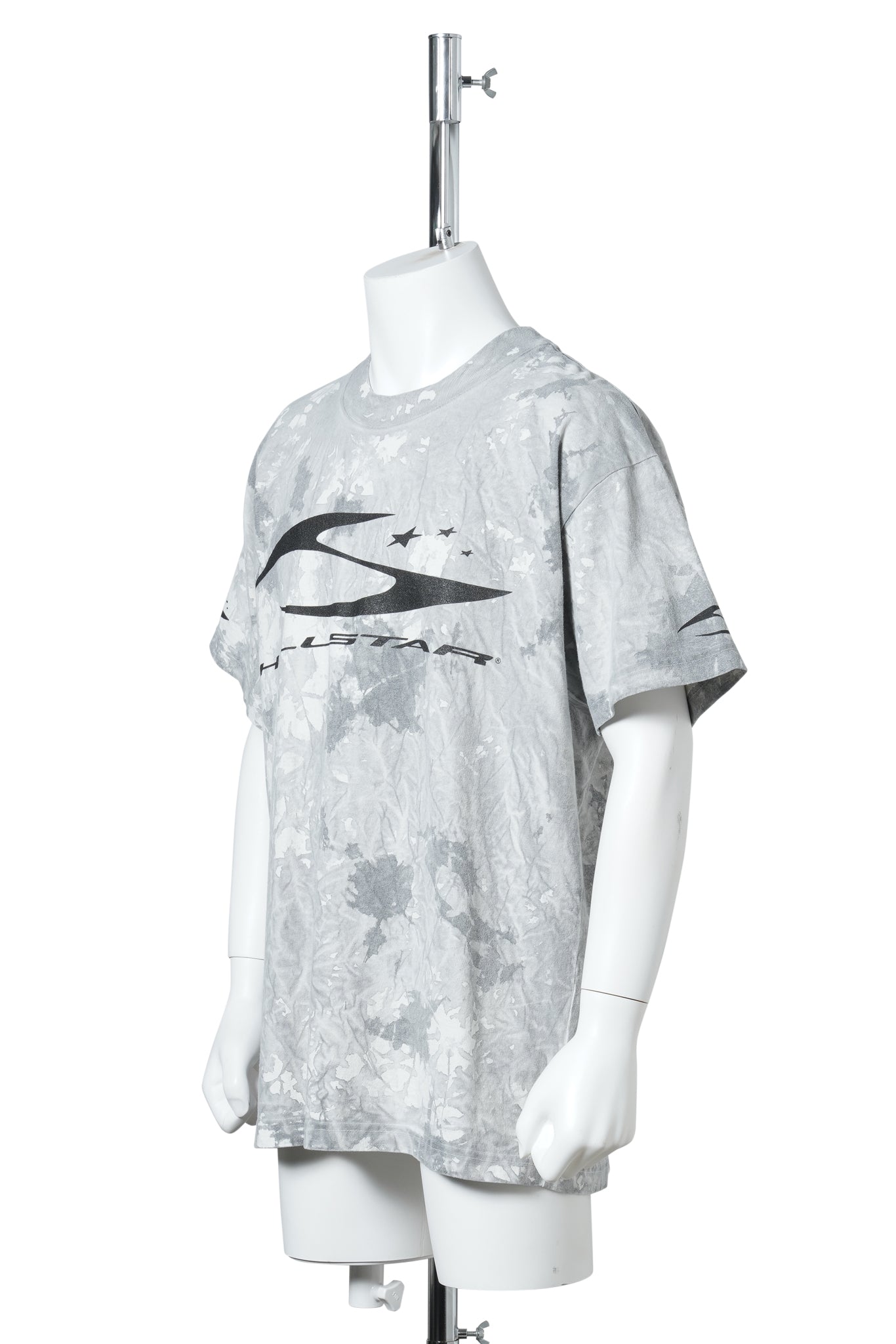 H CURSIVE LOGO T-SHIRT / GREY