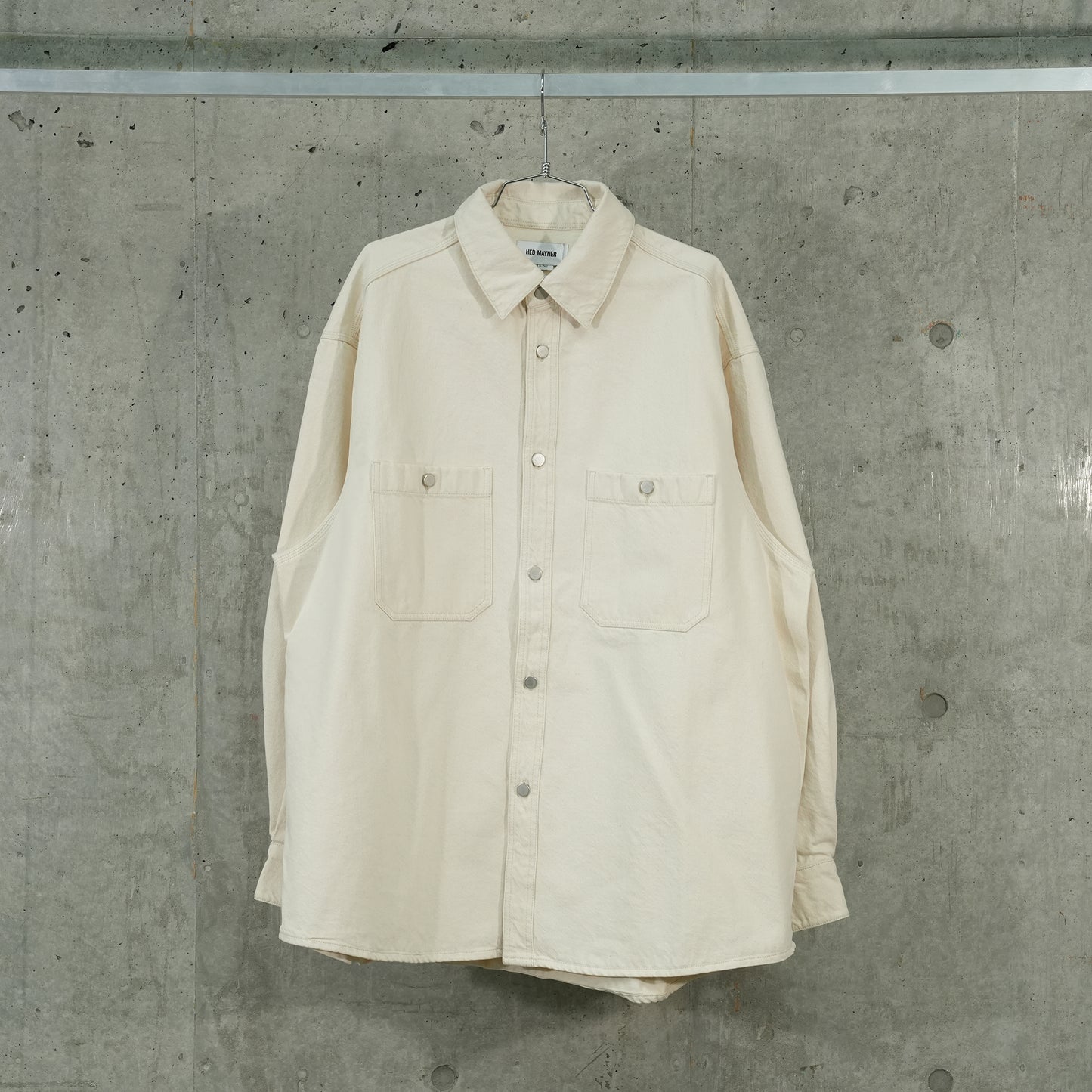 DENIM OVERSHIRT / 100:WHITE