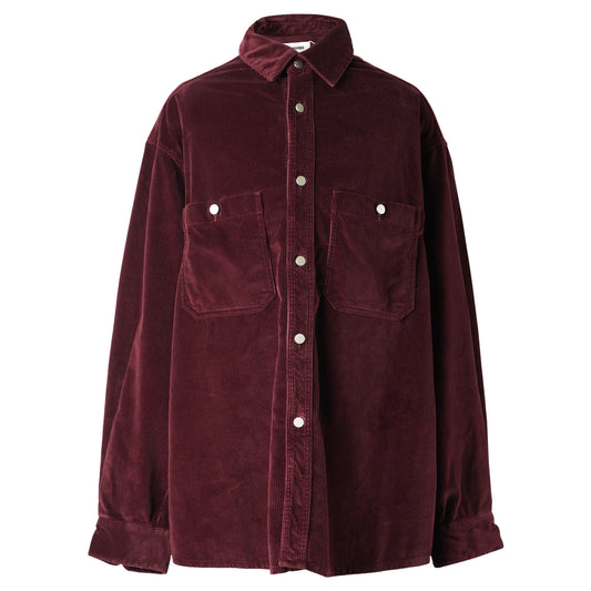 DENIM OVERSHIRT / 201:DARK BROWN