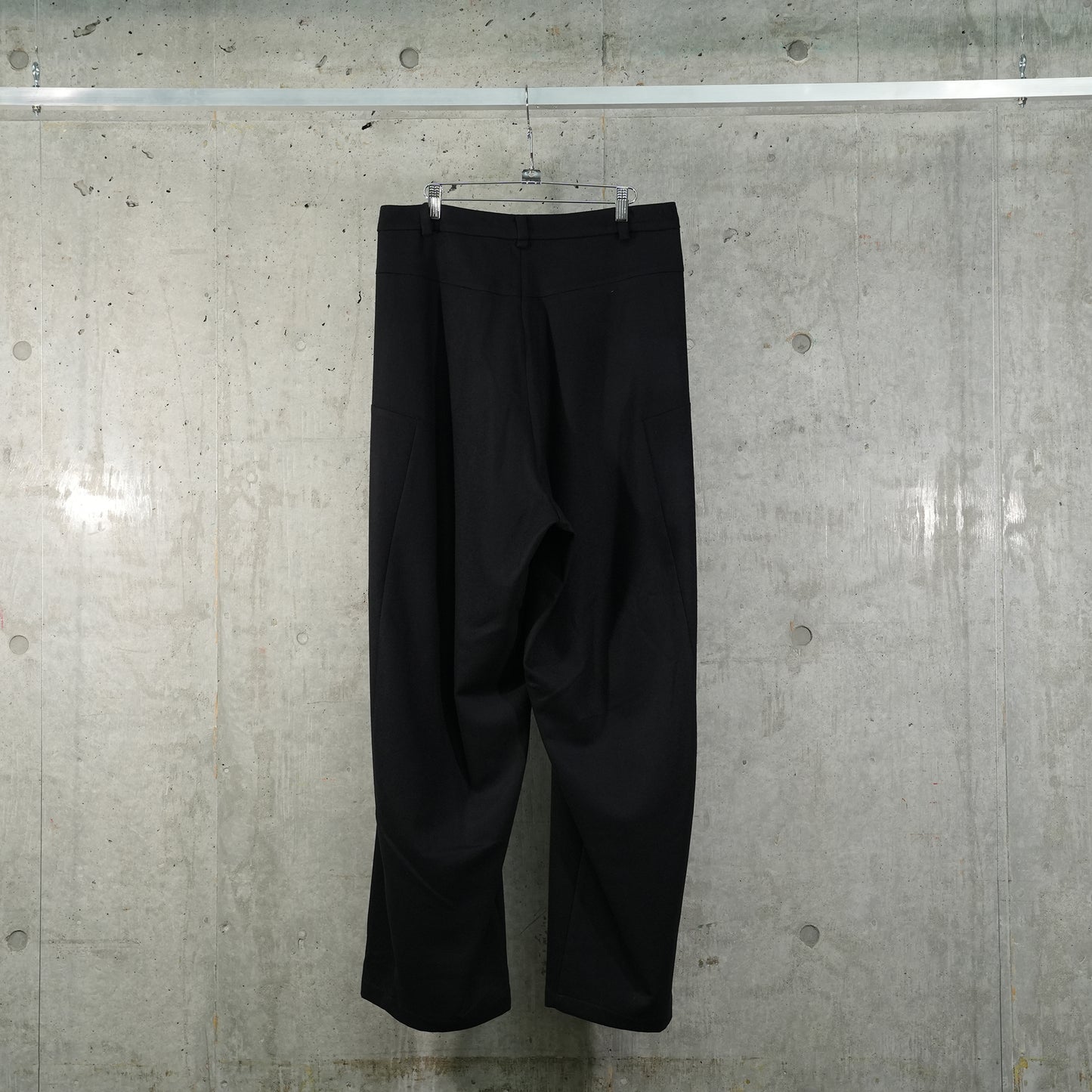 WIDE WOOL PANTS / BLACK