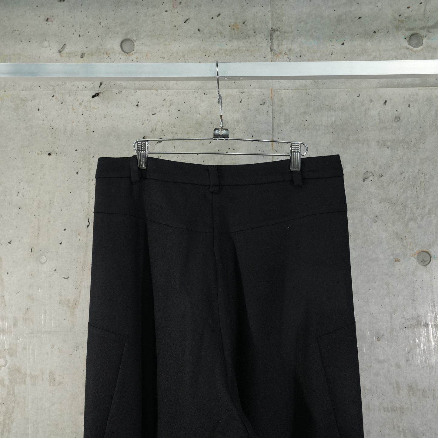 WIDE WOOL PANTS / BLACK