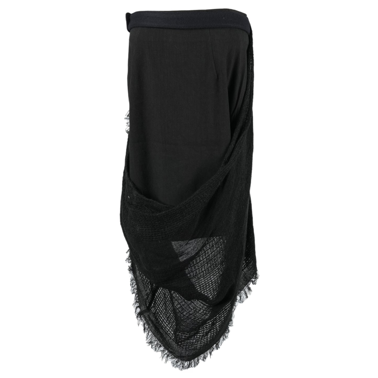 FRINGED SKIRT / BLACK