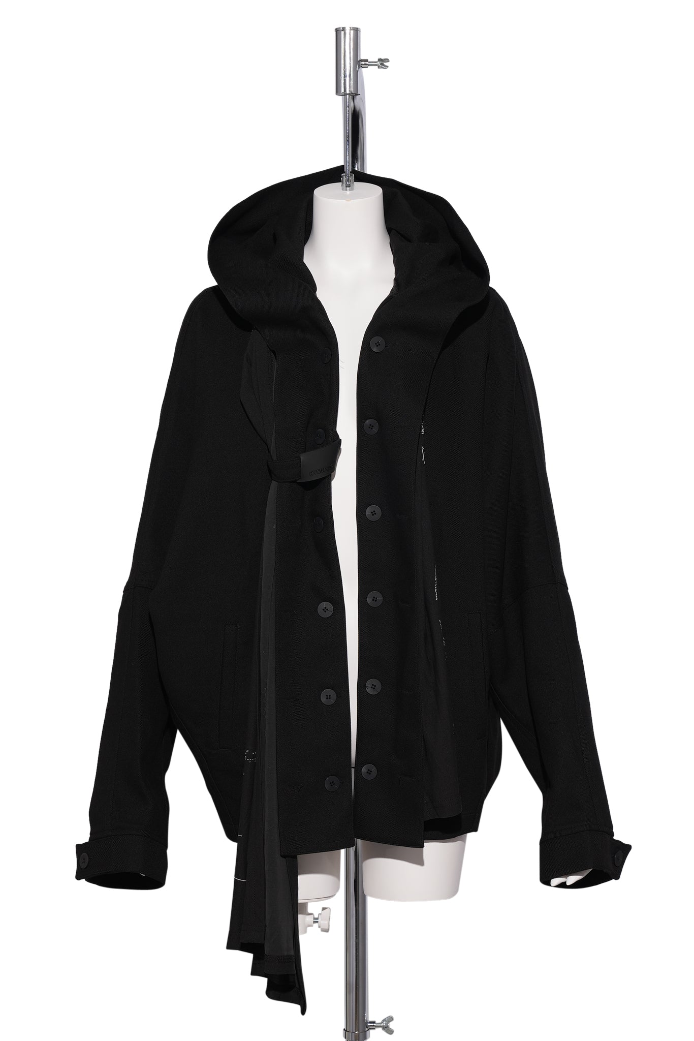 HOODED JAKCET W/ GRAPHIC MUFFLER / BLACK