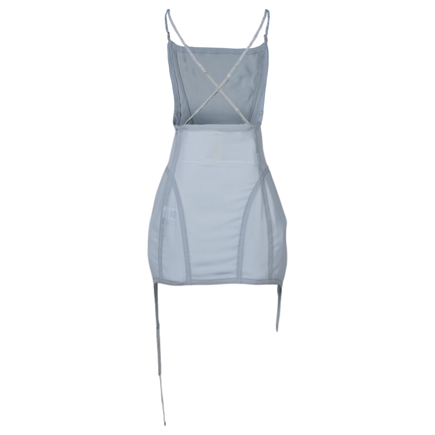 BEADED SLIP DRESS / SKY BLUE