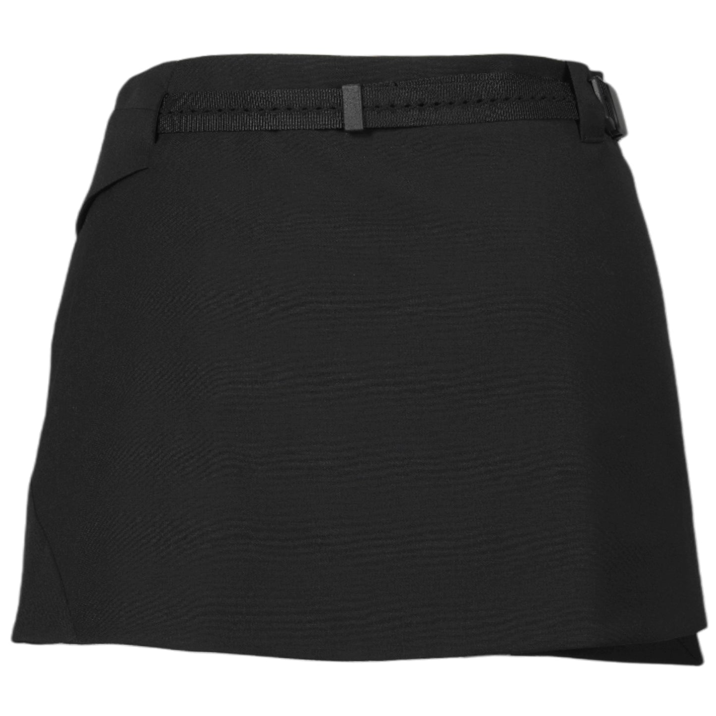 CINCHED MINI SKIRT w/ BELT / BLACK