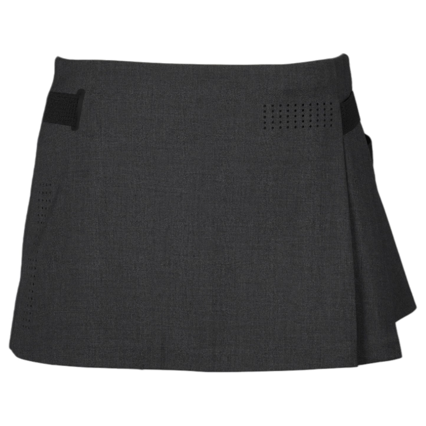 PLEATED WRAP SKIRT / DARK GREY