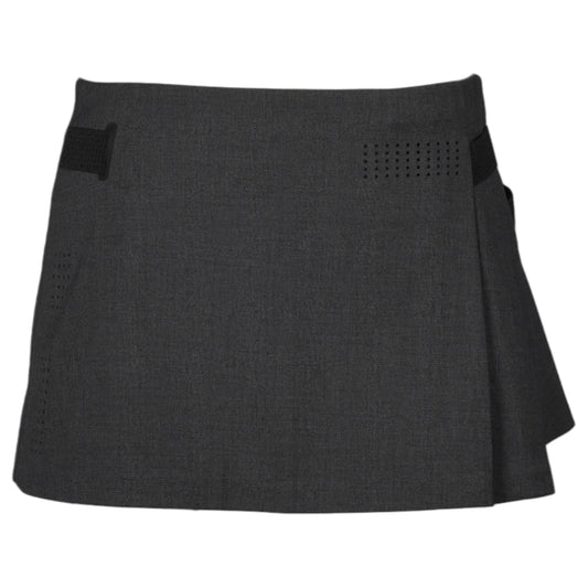 PLEATED WRAP SKIRT / DARK GREY