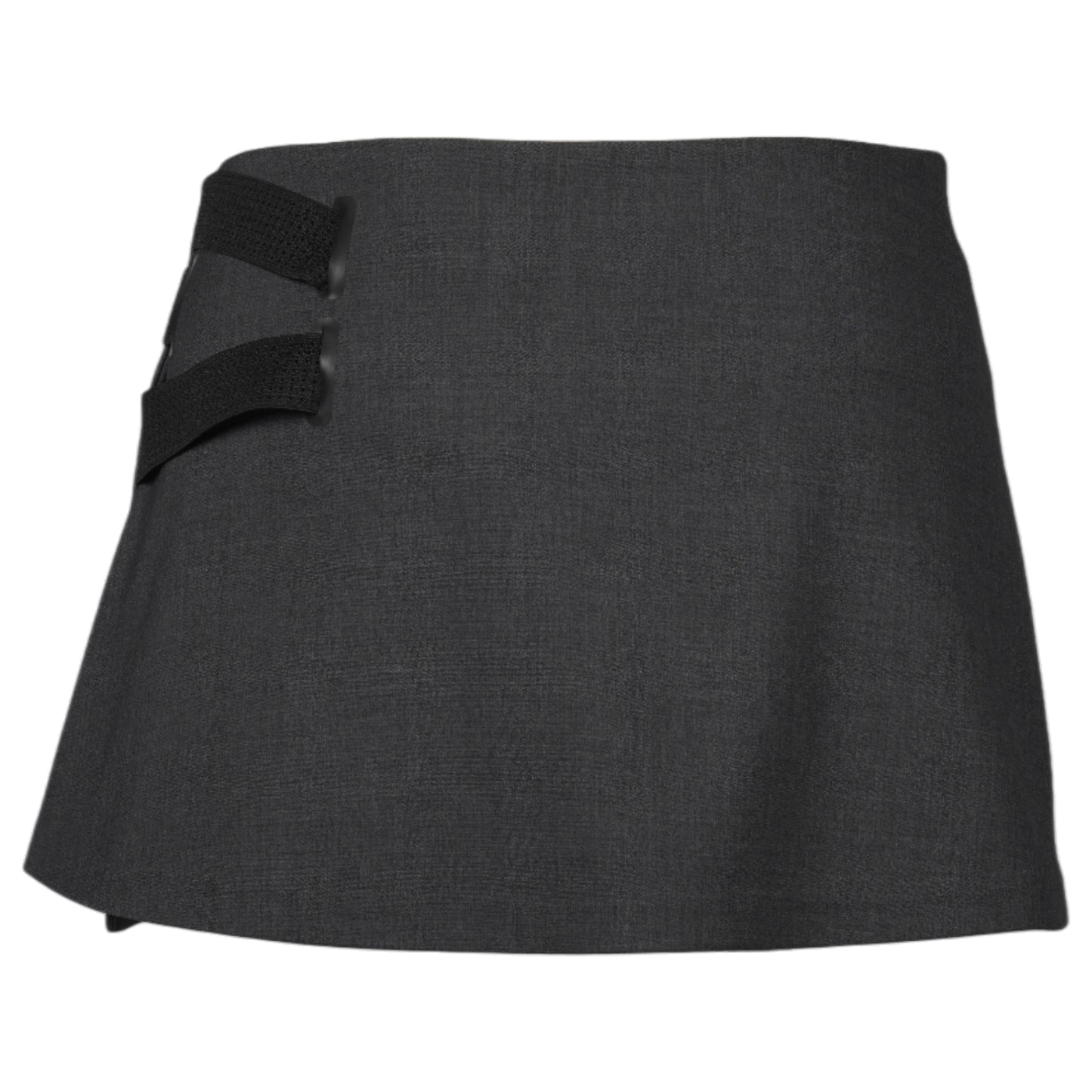 PLEATED WRAP SKIRT / DARK GREY