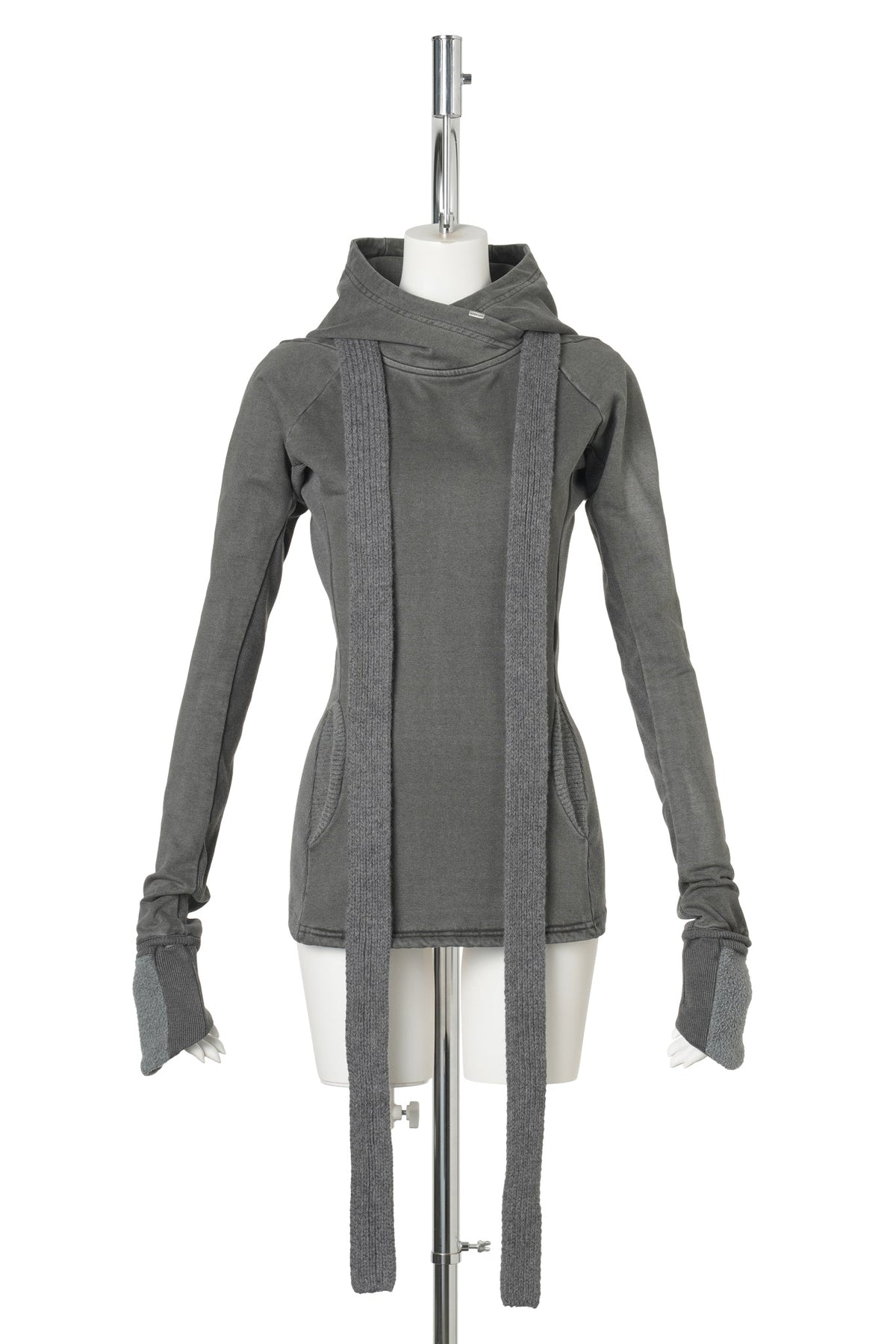 GLOVE HOODIE W/ MUFFLER / CHARCOAL