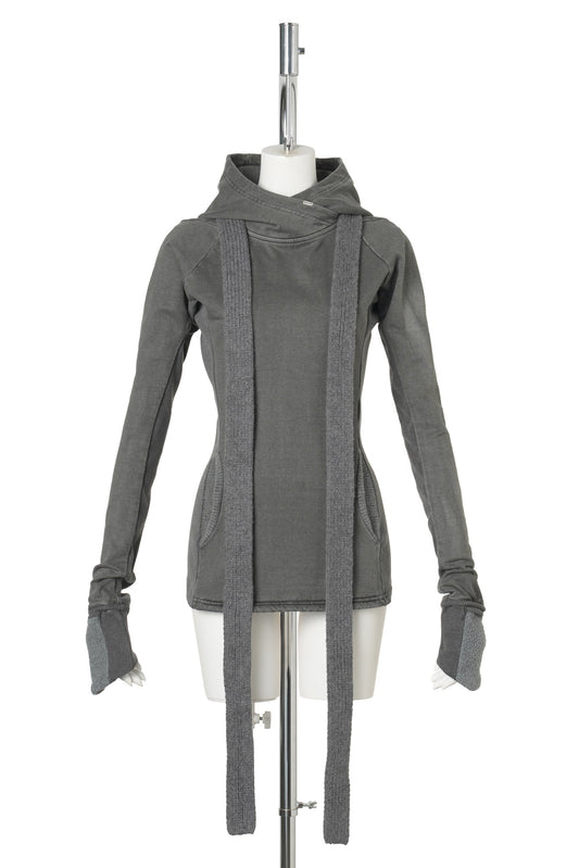 GLOVE HOODIE W/ MUFFLER / CHARCOAL