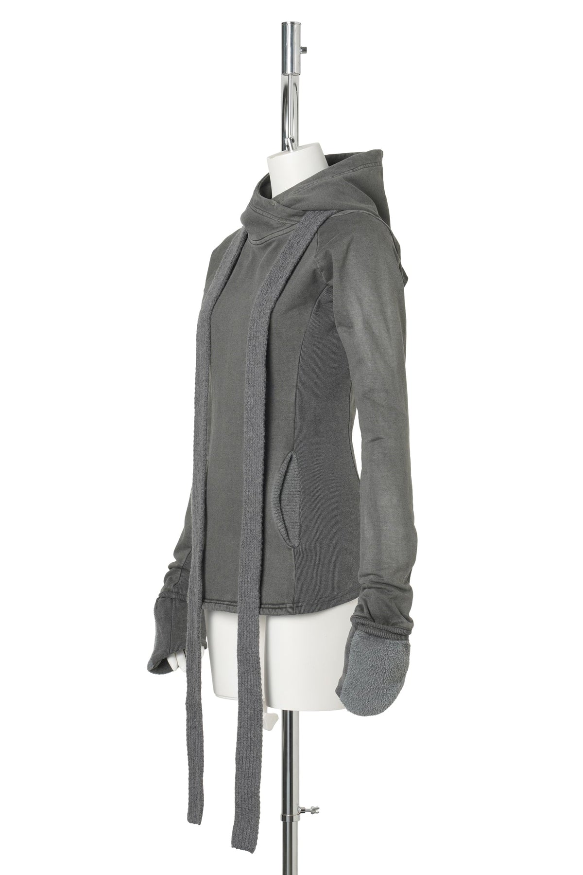 GLOVE HOODIE W/ MUFFLER / CHARCOAL