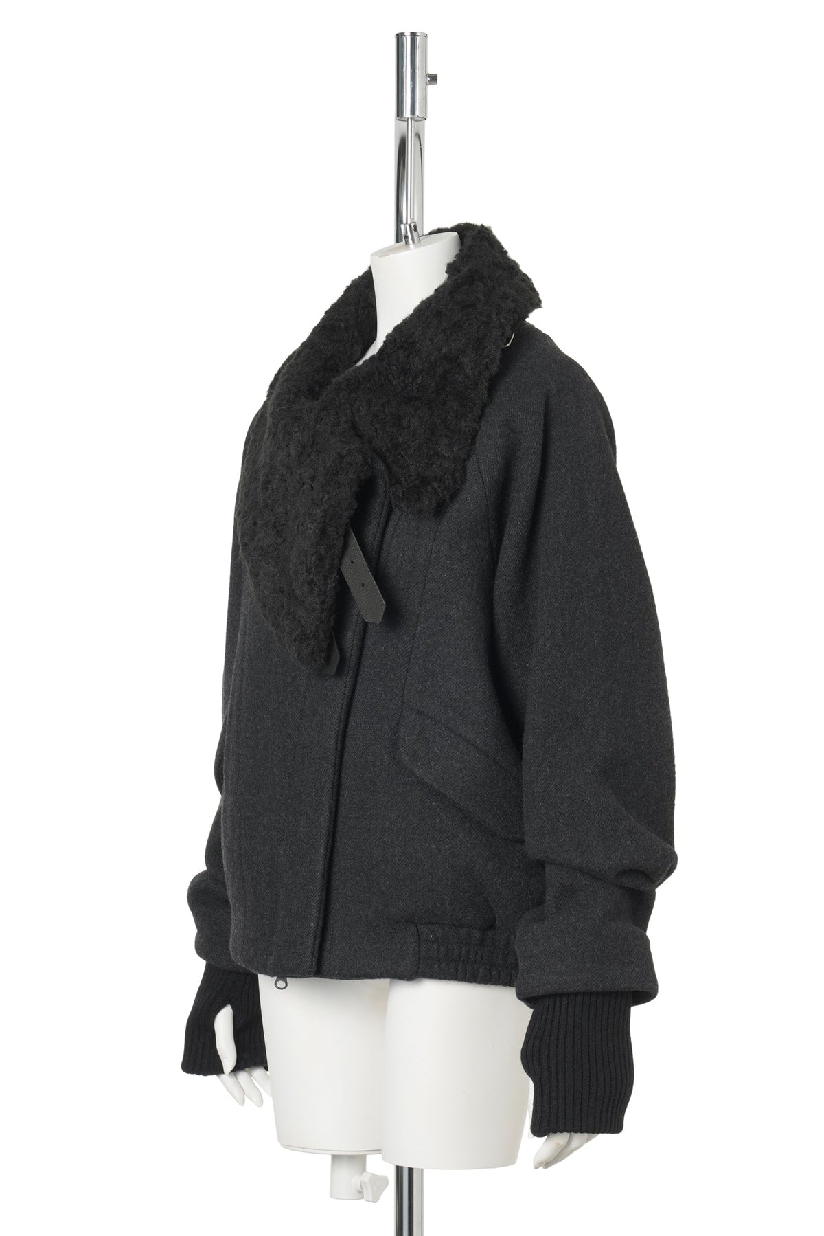 WOOL BOMBER JACKET / BLACK