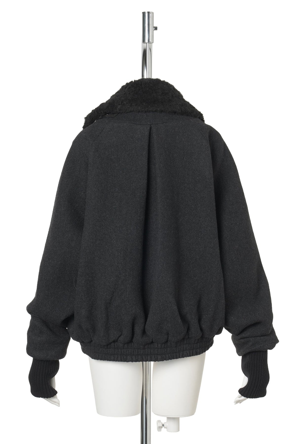 WOOL BOMBER JACKET / BLACK