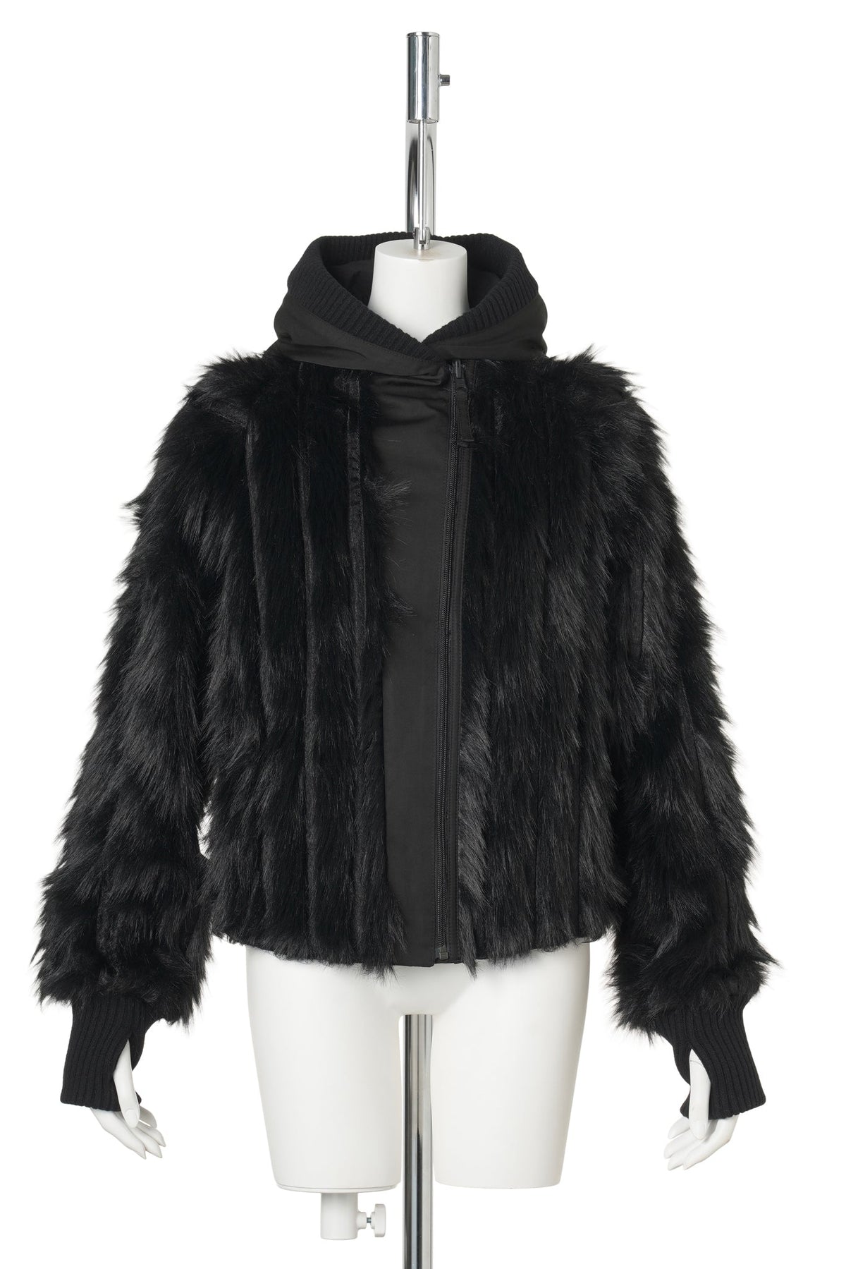 REVERSIBLE FUR JACKET / BLACK