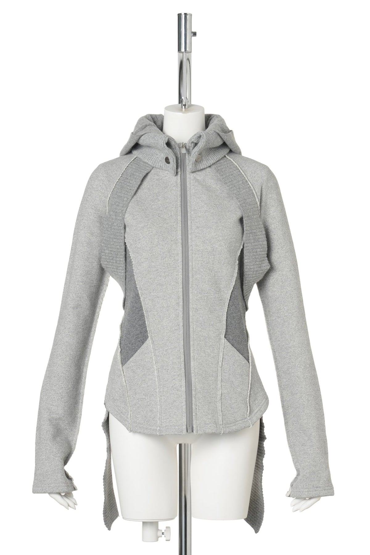 SLASHED ZIP JACKET / PALE GREY