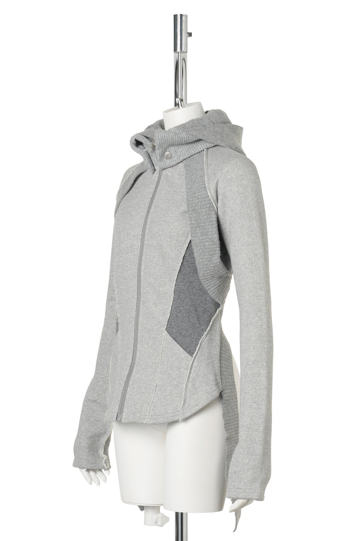 SLASHED ZIP JACKET / PALE GREY