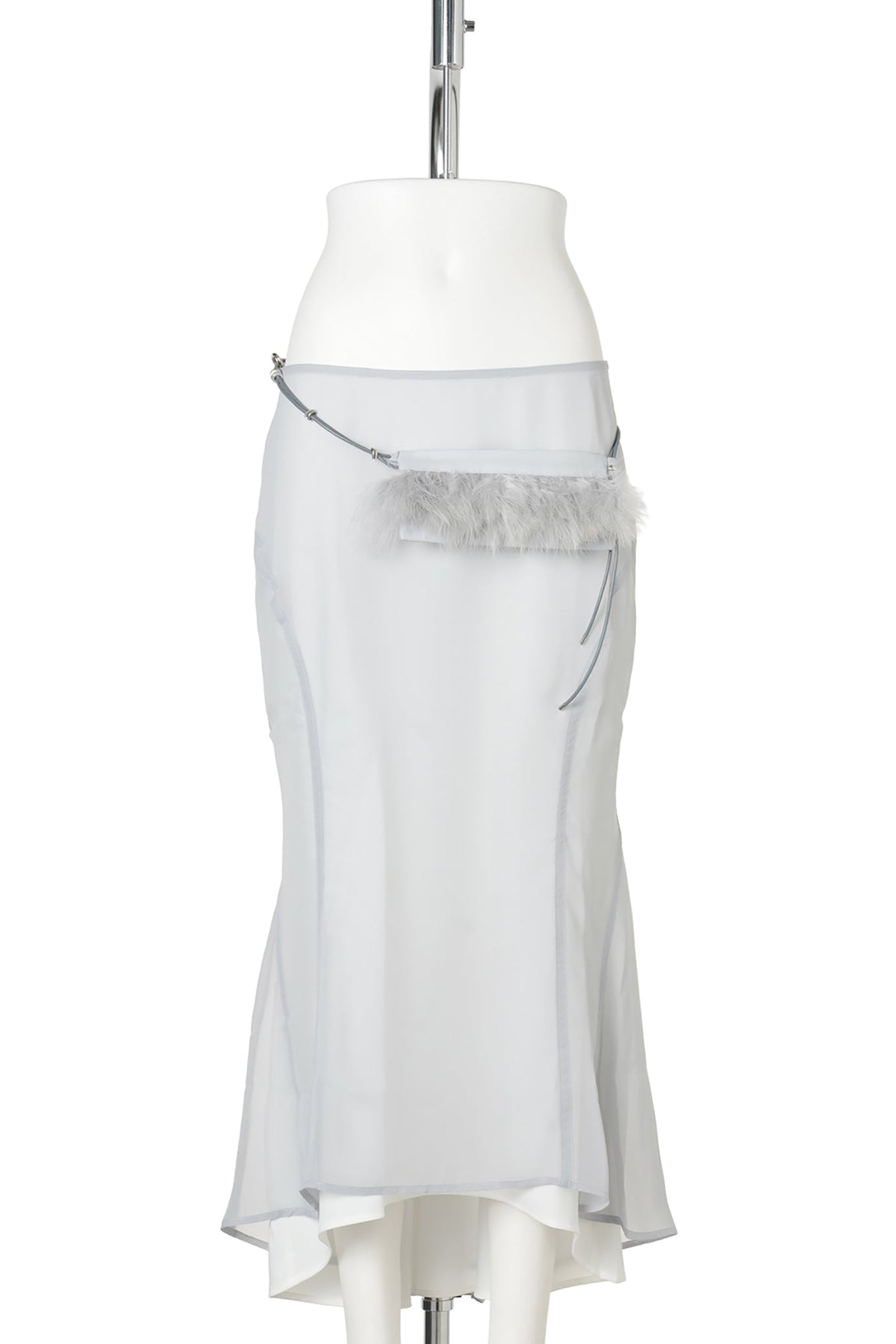 MERMAID SKIRT W/ FEATHER BAG / FOG BLUE