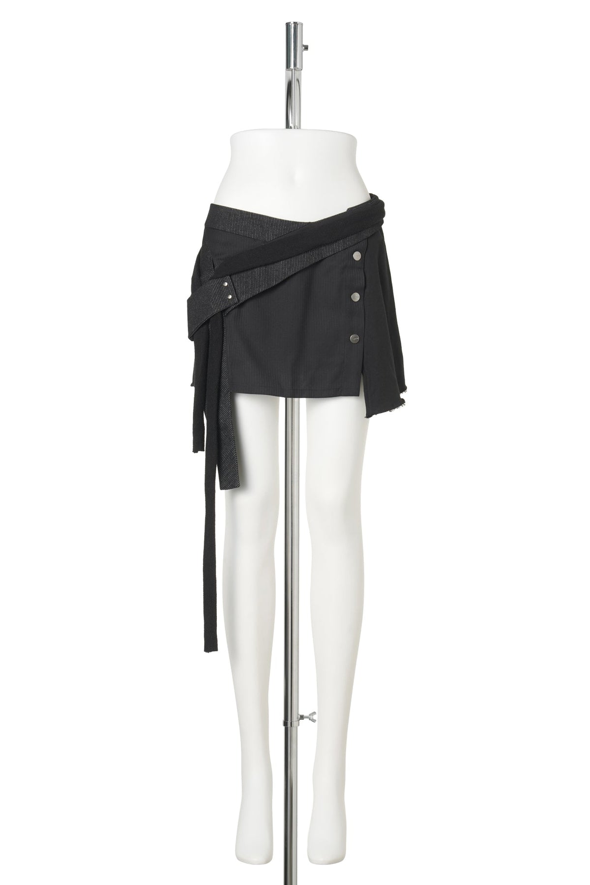 WRAP MINI SKIRT / BLACK