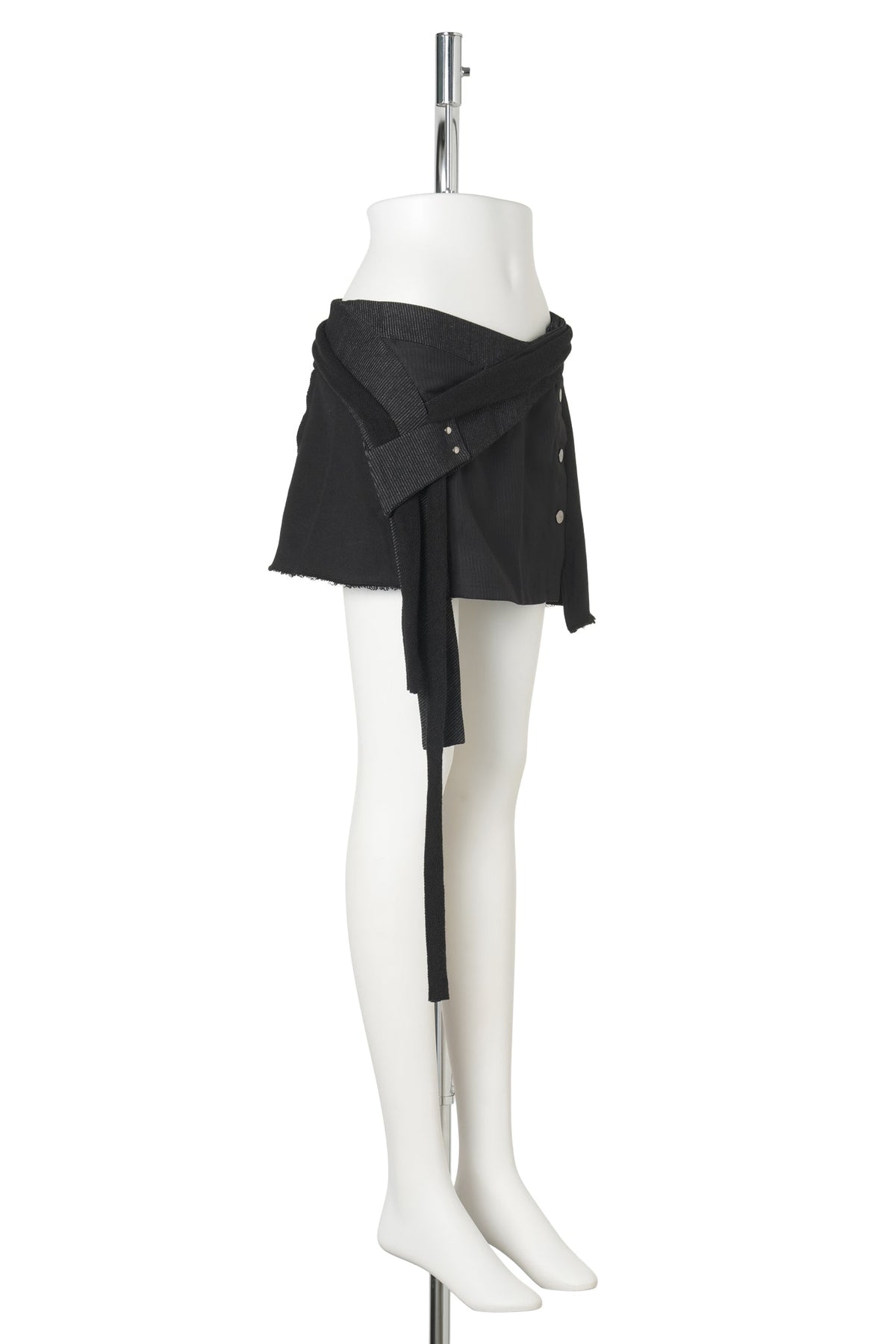 WRAP MINI SKIRT / BLACK
