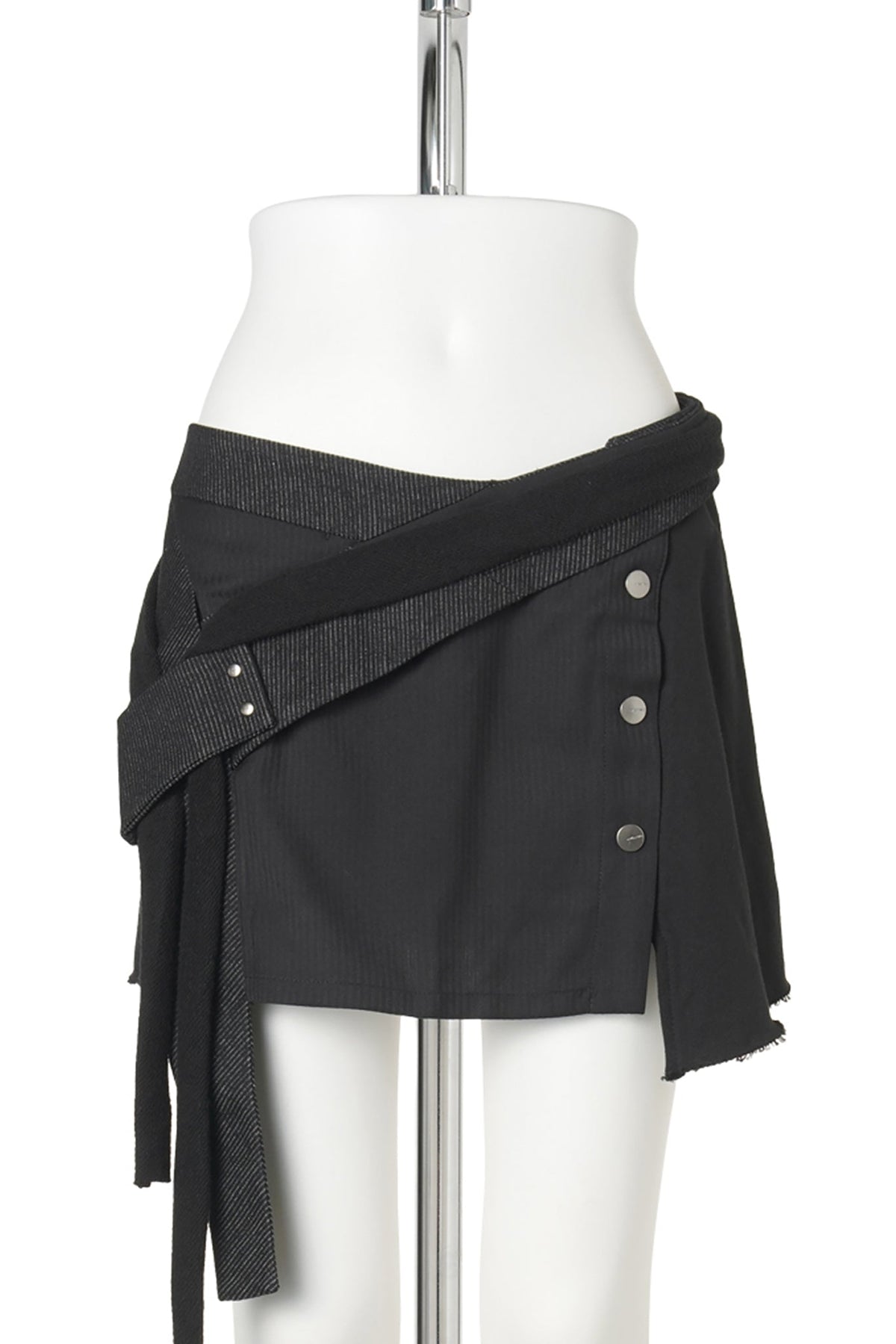WRAP MINI SKIRT / BLACK