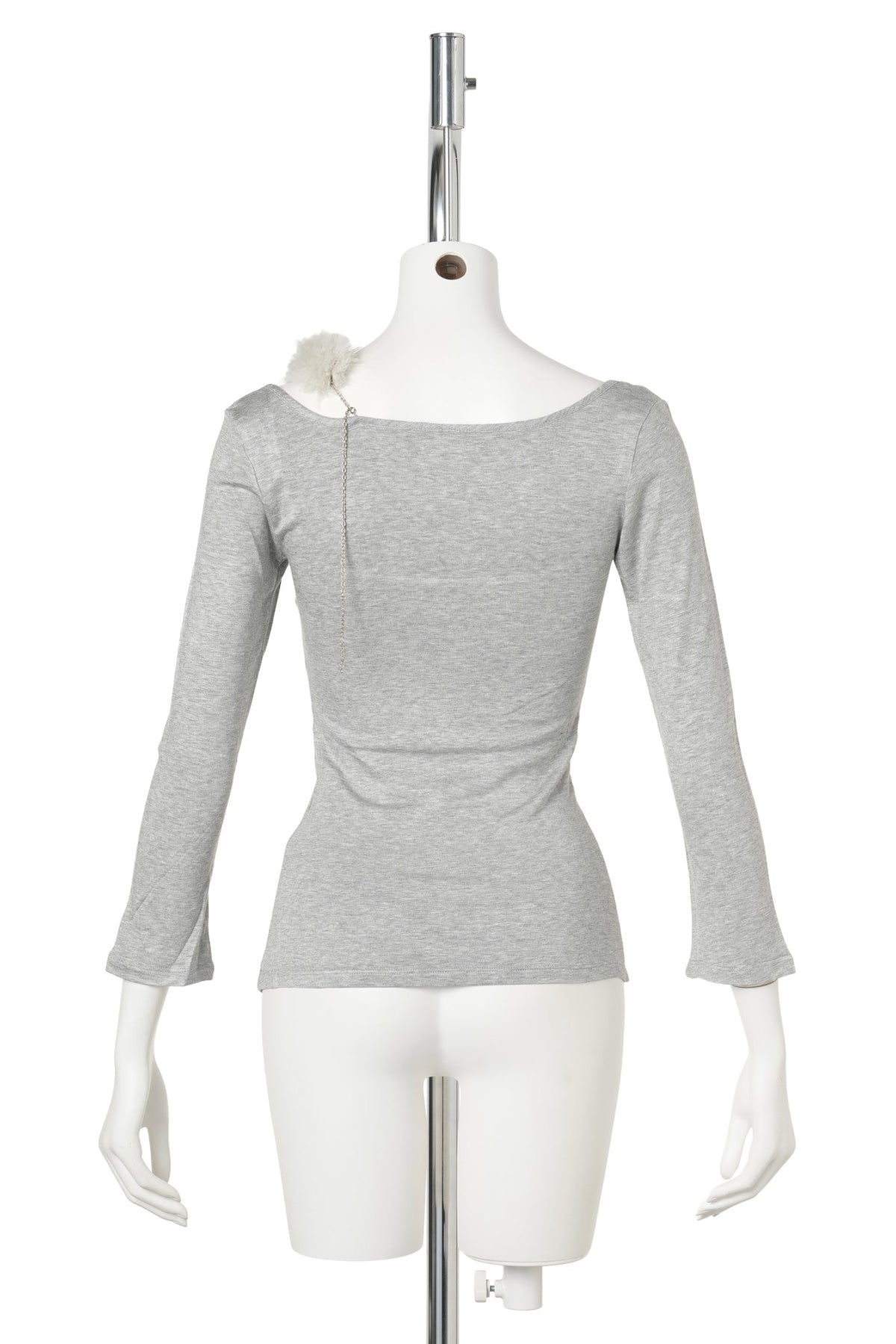 FUR STRAP TOP / GREY