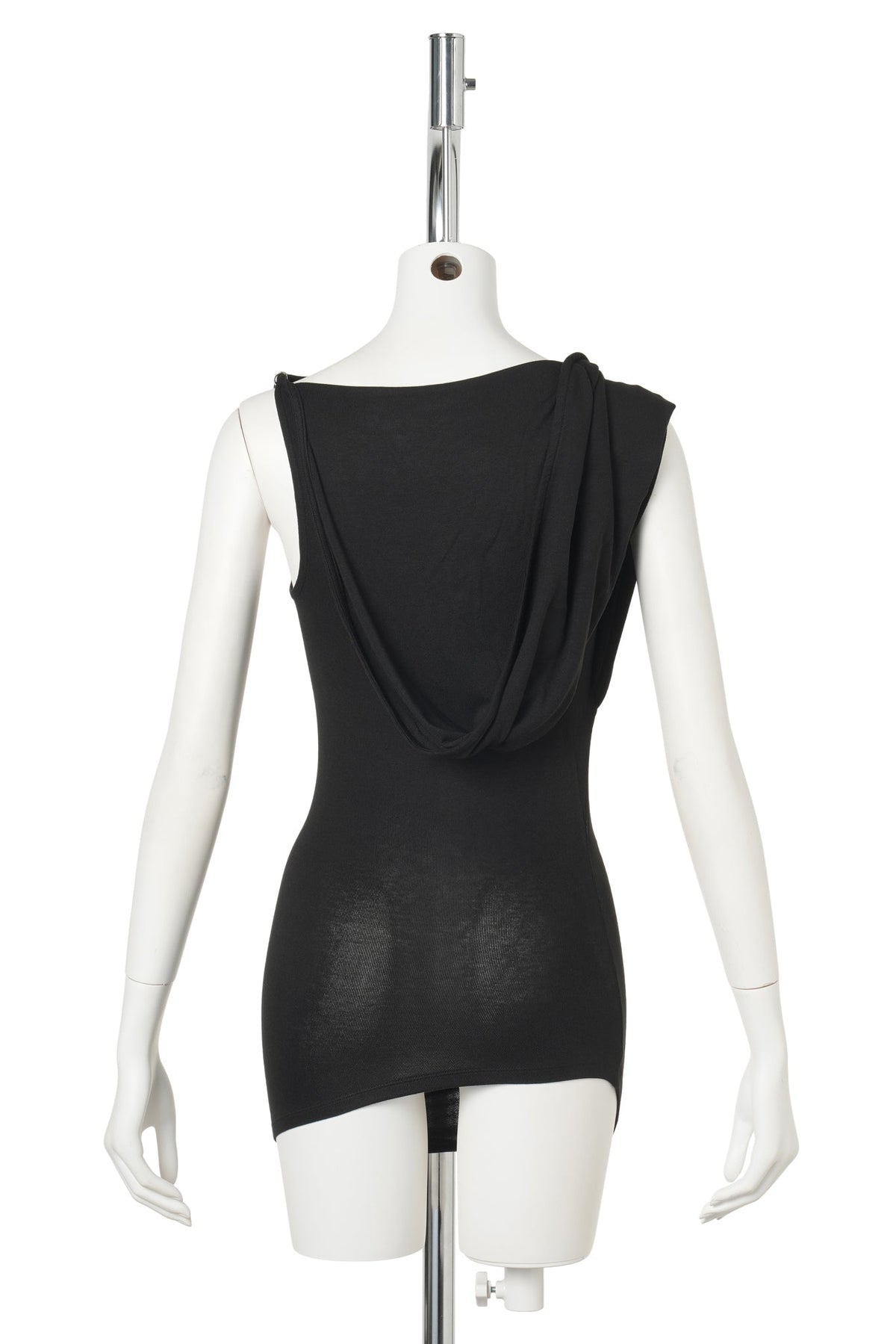 HOODED SLEEVELESS / BLACK