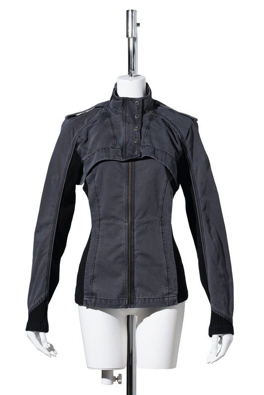 DOUBLE LAYER MOTO JACKET / MIDNIGHT