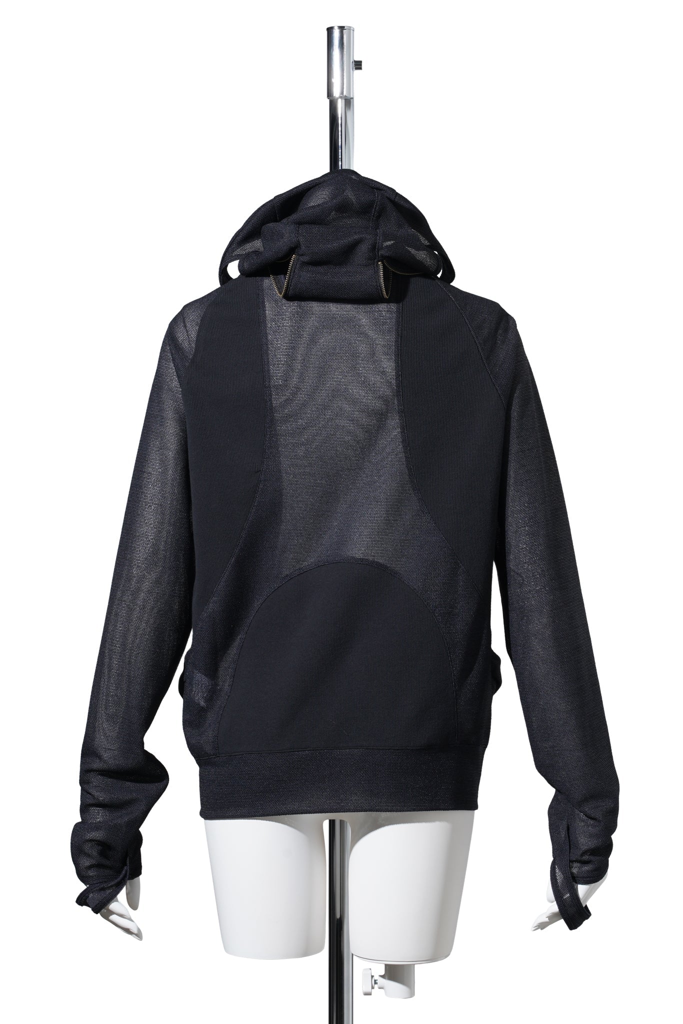 SLASHED ZIP HOODIE / MIDNIGHT