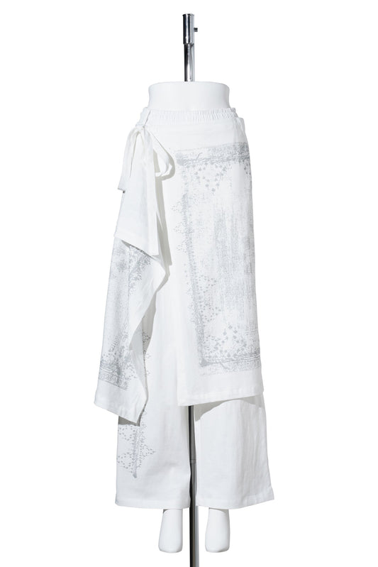 JERSEY SCARF PANTS / WHITE